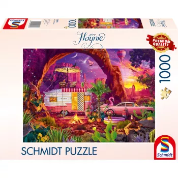 Dėlionė Schmidt Spiele Jeff Haynie — Stovyklavimo rojus dykumoje, 1000 dalių, 58574