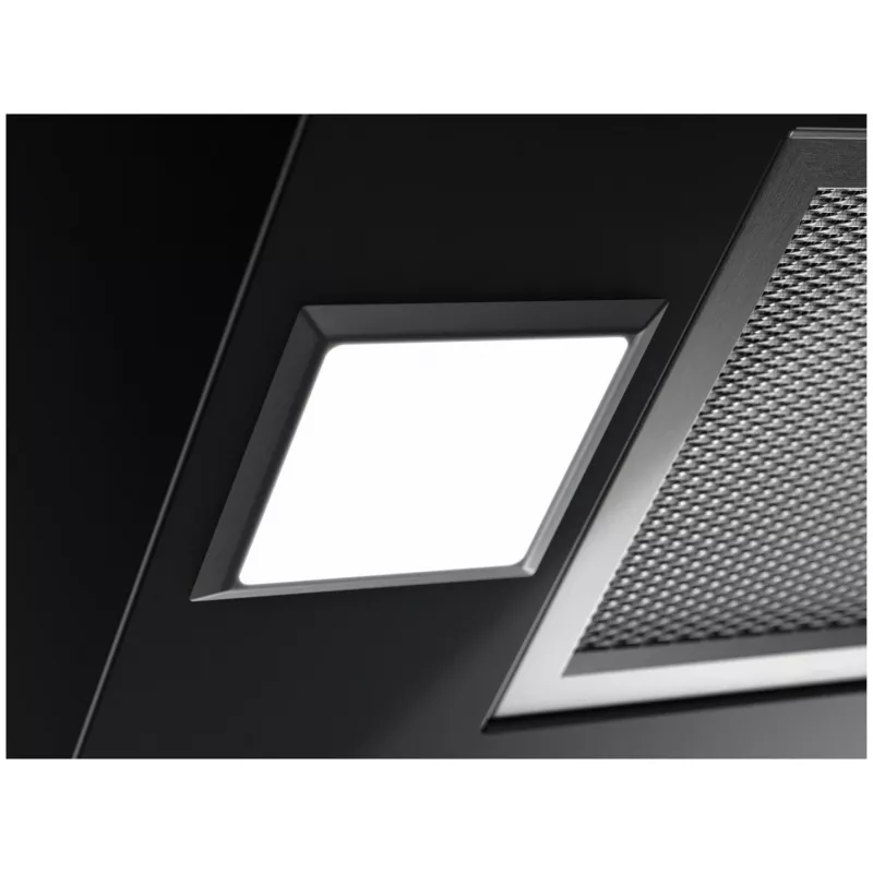 Sieninis gartraukis Electrolux LFV626K juodas, 598×396 mm, recirkuliacinis 615 m³/h, 62 dB, anglies filtras