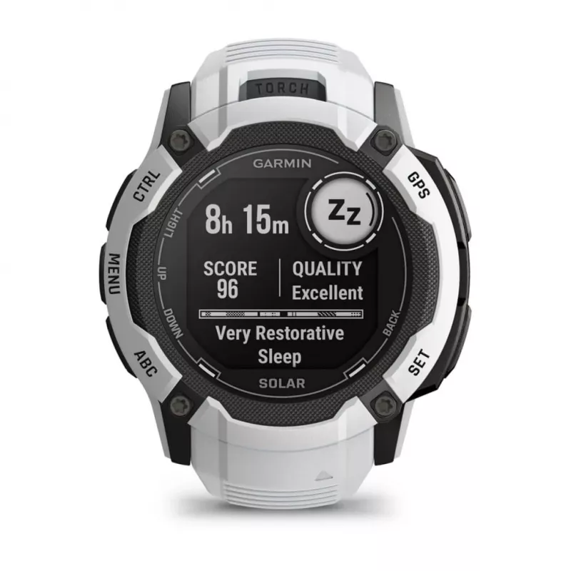 Garmin Instinct 2X Solar 2,79 cm (1,1 inch) MIP 50 mm Skaitmeninis 176 x 176 pikseliai Liečiamas ekranas Baltas GPS