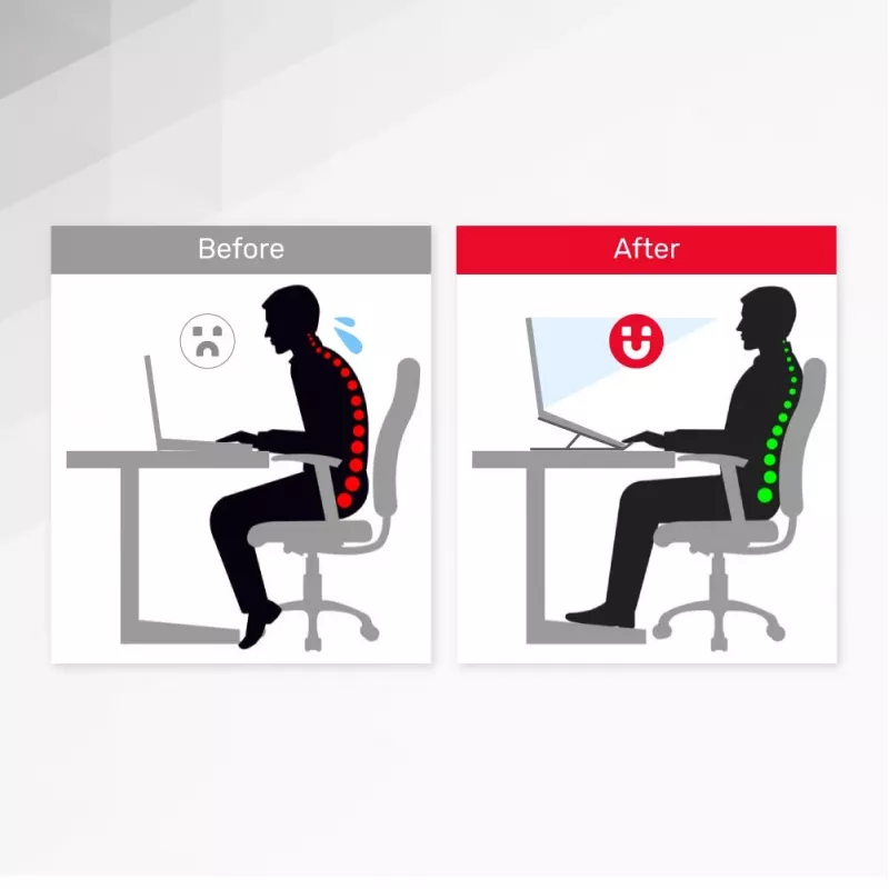 Nešiojamojo kompiuterio stovas UNITEK OT155SL Sidabrinis Aliuminis 13-41°