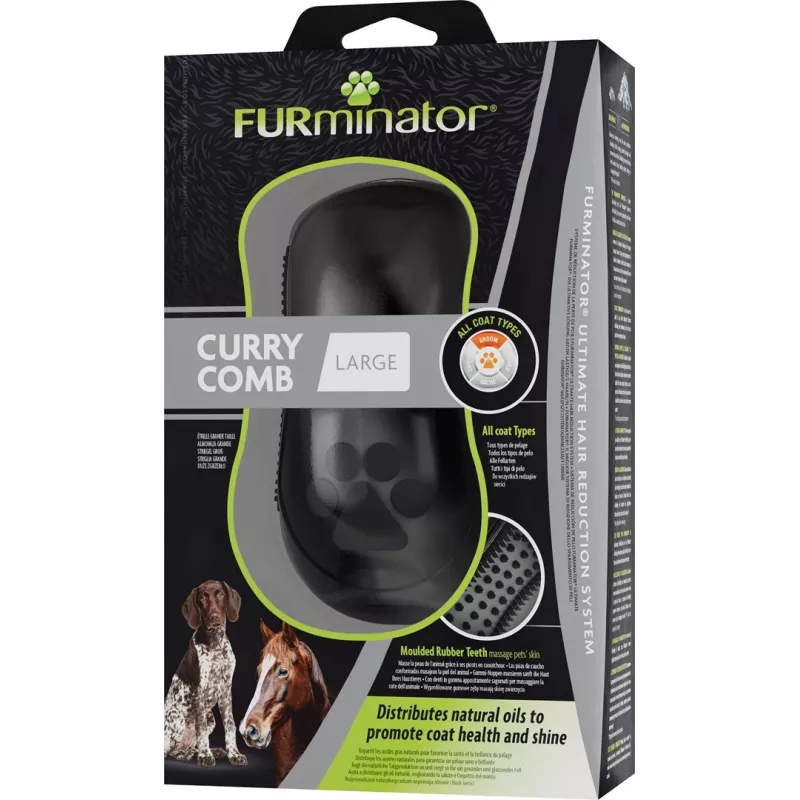 FURminator guminis šepetys šunims ir arkliams - L