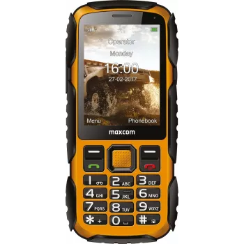 Nešiojamas atsparus telefonas MAXCOM MM920L Strong, geltonas
