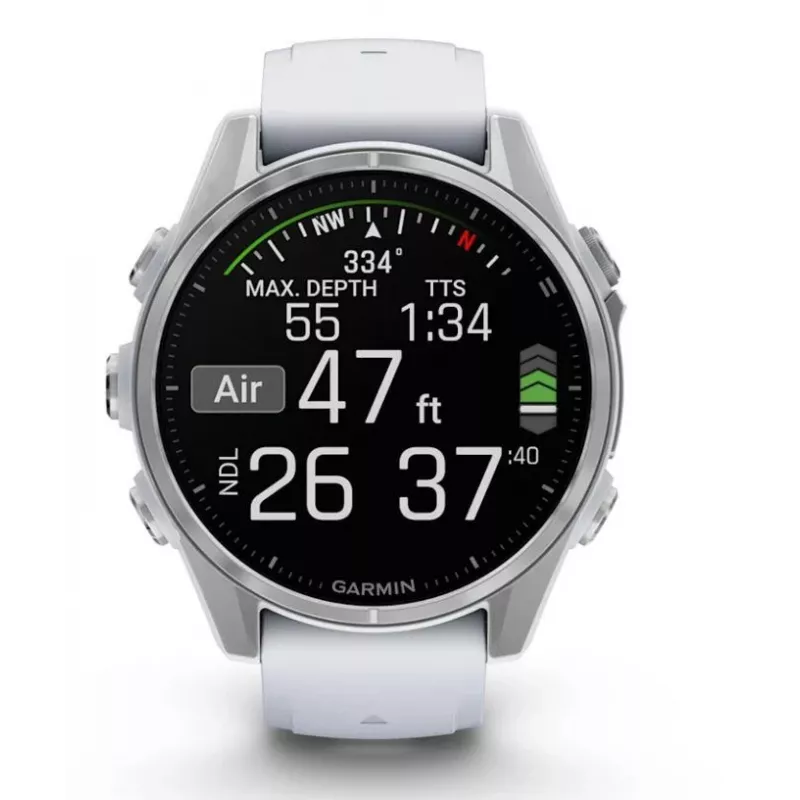 Garmin Fenix 8 43 mm AMOLED 1,3 colio išmanusis laikrodis sidabrinis