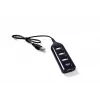 VAKOSS USB stotelė TC-234UX — 4 prievadų USB 2.0 stotelė, DC maitinimas (5V, 1A), juoda