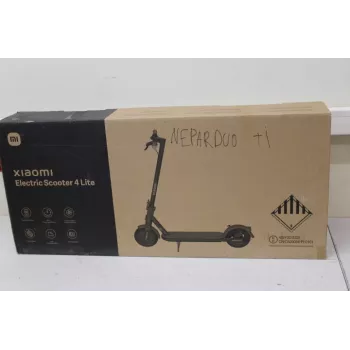 IŠPARDAVIMAS. Xiaomi Electric Scooter 4 Lite EU | 300 W | 25 km/h | 8.5 colio | 3 mėn. | Juoda | NAUDOTAS, PAŽEISTA PAKUOTĖ, TRŪKSTA: ĮKROVIKLIO IR ŠEŠIAKAMPIO RAKTO