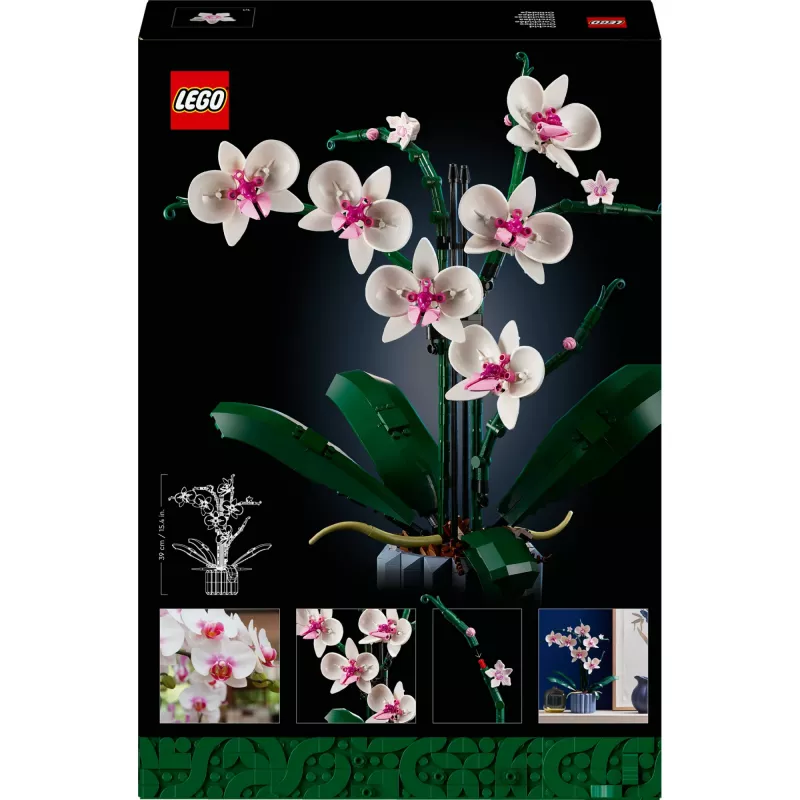 LEGO 10311 Icons Orchid – Dirbtinio augalo konstruktorius su gėlėmis, namų dekoro aksesuaras suaugusiems, Botaninė kolekcija, dovana vyrui ar žmonai