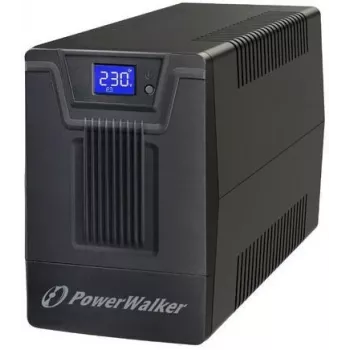 Nepertraukiamo maitinimo šaltinis PowerWalker VI 800 SCL FR – Line-Interactive UPS 0,8 kVA (480 W), 2 lizdai E tipo, USB, RJ-45/RJ-11, 12V 9Ah baterija, bokštas, juodas
