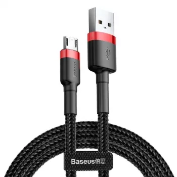 Laidas Micro USB Baseus Cafule 1.5A 2m (raudonas ir juodas)