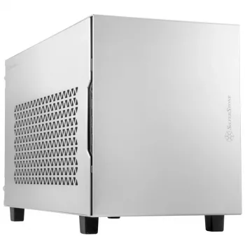 Mini-ITX korpusas SILVERSTONE SST-SG15S, sidabrinis aliumininis kompaktiškas korpusas