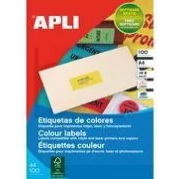 Adresų etiketės agipa 100766 neon žalia 70×35 mm nuolatinis lipdukas