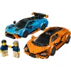 Konstruktorius LEGO Speed Champions rinkinys 77238 – Lamborghini Revuelto ir Huracán STO, 607 dalių, 2 minifigūrėlės, rekomenduojamas amžius 10+