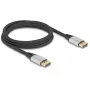 DeLOCK DisplayPort kabelis 16K 60 Hz 2 m sidabrinis metalinis