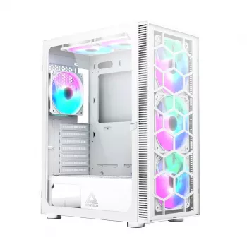 PC korpusas Montech X3 GLASS Midi Tower baltas