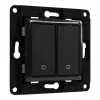 Šviesos jungiklis Shelly Wall Switch 2 juodas, 2 mygtukai, suderinamas su Shelly 2.5