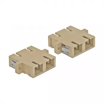 Skaidulinio optinio adapterio rinkinys DELOCK SC lizdas–lizdas smėlio spalvos, 4 vnt. (85996)