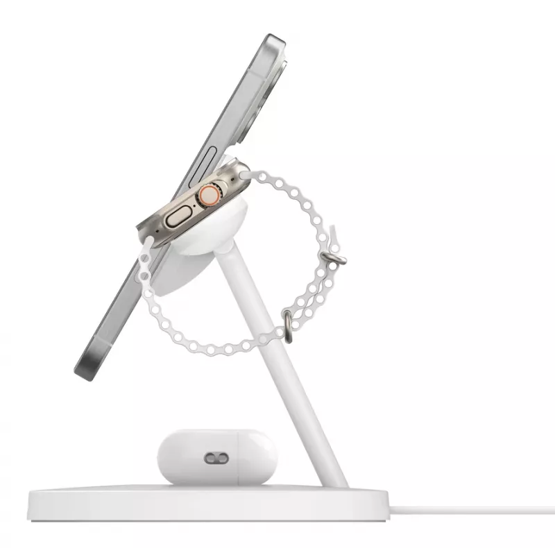 Belaidė įkrovimo stotelė Belkin BoostCharge Pro 3 viename, balta