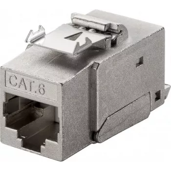 Wentronic Goobay CAT 6 KeyStone RJ45 Kištukinis Lizdas, STP Ekranuotas, 250 MHz - LSA Jungtis, Cinko Cinko Korpusas (90863)
