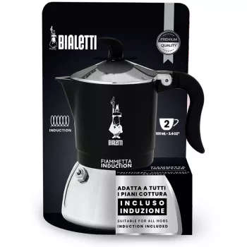 Kavos virimo aparatas indukcinis BIALETTI FIAMMETTA 2 puodeliams, juodas