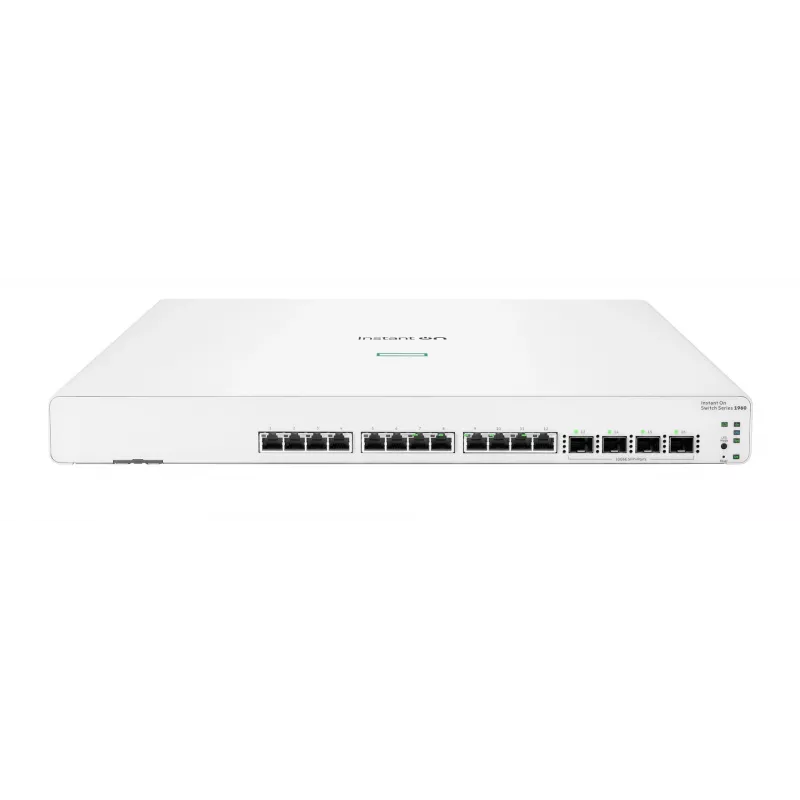HPE Aruba Networking Instant On 1960 valdomas L2+ jungiklis, 12 prievadų 10GBASE-T, 4 prievadai SFP+