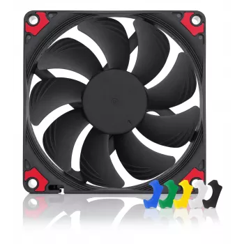 Noctua NF-A9x14 HS-PWM CH.BK.S 92 mm plonas kompiuterio korpuso ventiliatorius, 12 V, 600–2500 RPM, 57,5 m³/h, 14 mm storis