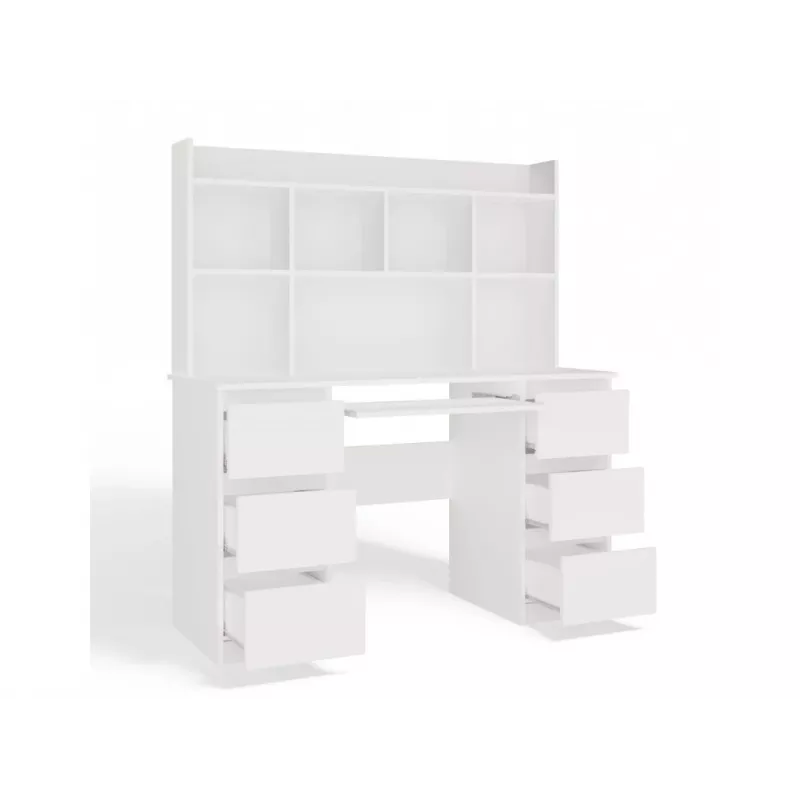 KUBA Rašomasis stalas komplektas + Extension Piece, baltas