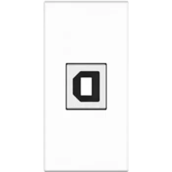 Kindermann 7464000525. Buchsen-Typ: USB B, Module Menge (max): 1 Modul(e). Produktfarbe: Weiß, Material: Kunststoff. Tiefe (min): 4,3 cm (7464000525)