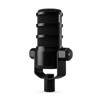 Studijinis mikrofonas RØDE PodMic USB – kardioidinis XLR/USB, 24 bitai / 48 kHz, USB-C, ausinių išvestis, sukamasis garsumo reguliatorius, juodas