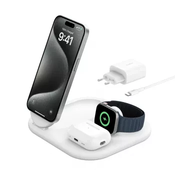 Belaidis įkroviklis Belkin BoostCharge WIZ029VFWH Greitasis įkrovimas USB Type-C, 15 W, vidaus