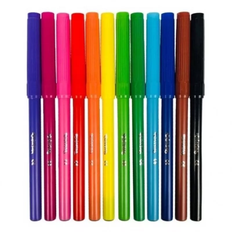 Colorino Kids rašikliai su pluoštiniu antgaliu 12 spalvų