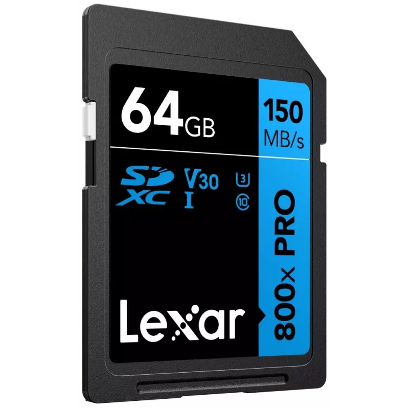„Lexar 800xPRO 64 GB SDXC UHS-I“ atminties kortelė – 150 MB/s, U3, V30, 10 klasė