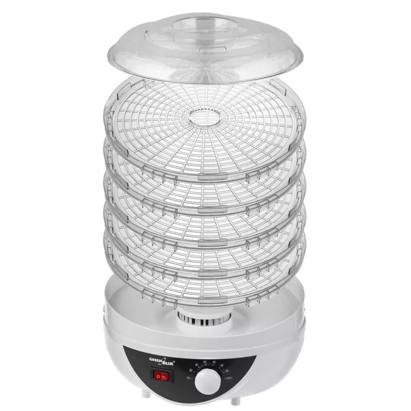 GreenBlue GB195 džiovintuvas grybams, daržovėms ir vaisiams, 250 W, 5 sietai, tylus
