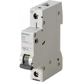 Siemens 5SL4116-7 automatinis jungiklis 1 polius 16A C charakteristika