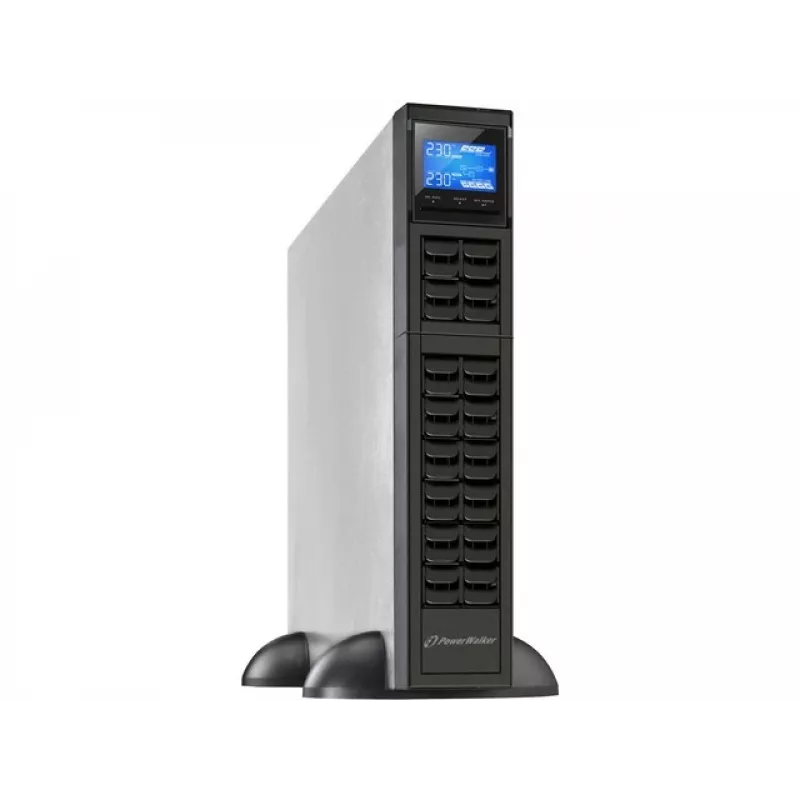 PowerWalker VFI 1000CRM LCD nepertraukiamo maitinimo šaltinis (UPS) Dvigubo keitimo (Online) 1 kVA 800 W 3 AC išėjimo lizdai