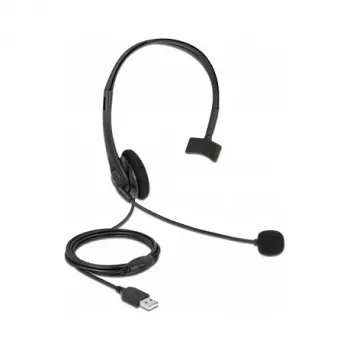 Ausinės DeLOCK USB Mono su garsumo valdymu