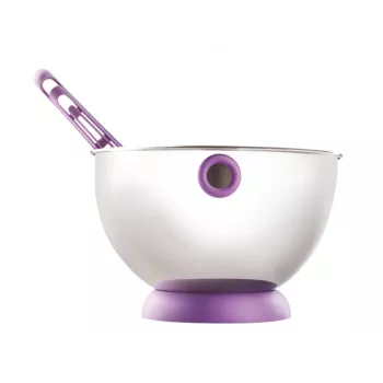 Plakimo dubuo ir šluotelė ViceVersa Kogel Mogel Violet 16242 – stalviršio dubuo su violetine šluotele