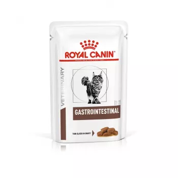 Šlapias kačių ėdalas Royal Canin Gastrointestinal 85 g paketėlis — mėsa, 12 x 85 g, suaugusioms katėms, virškinimo problemoms