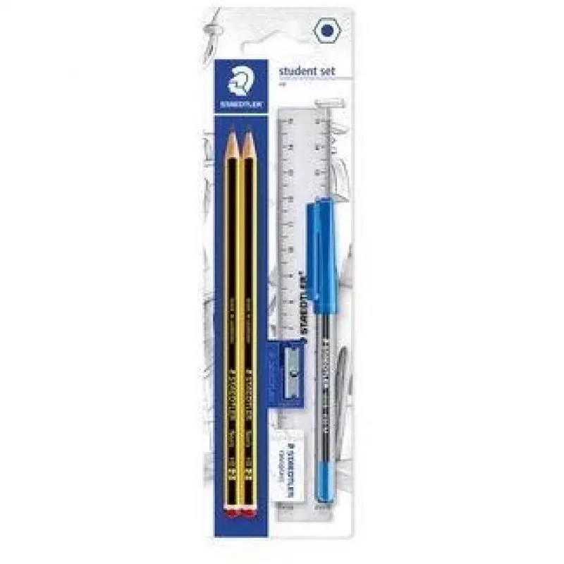Staedtler Noris 120 rinkinys: 6 spalvoti tušinukai ir grafitiniai pieštukai