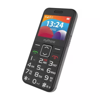 Mobilusis telefonas myPhone HALO 3 LTE (juodas, 2.4 colio IPS, 48 MB RAM, 128 MB atminties, Dual SIM, 3G, Bluetooth 2.1, USB Type-C, 0.3 MP kamera)