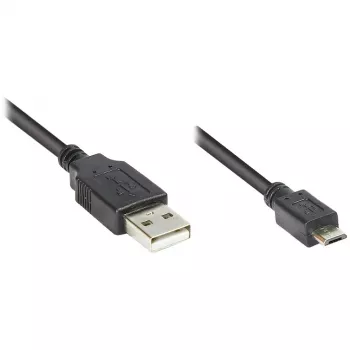 Good Connections USB 2.0 laidas, A tipo (vyriškas) → micro USB B tipo (vyriškas), 1 m, juodas (2510-MB01)