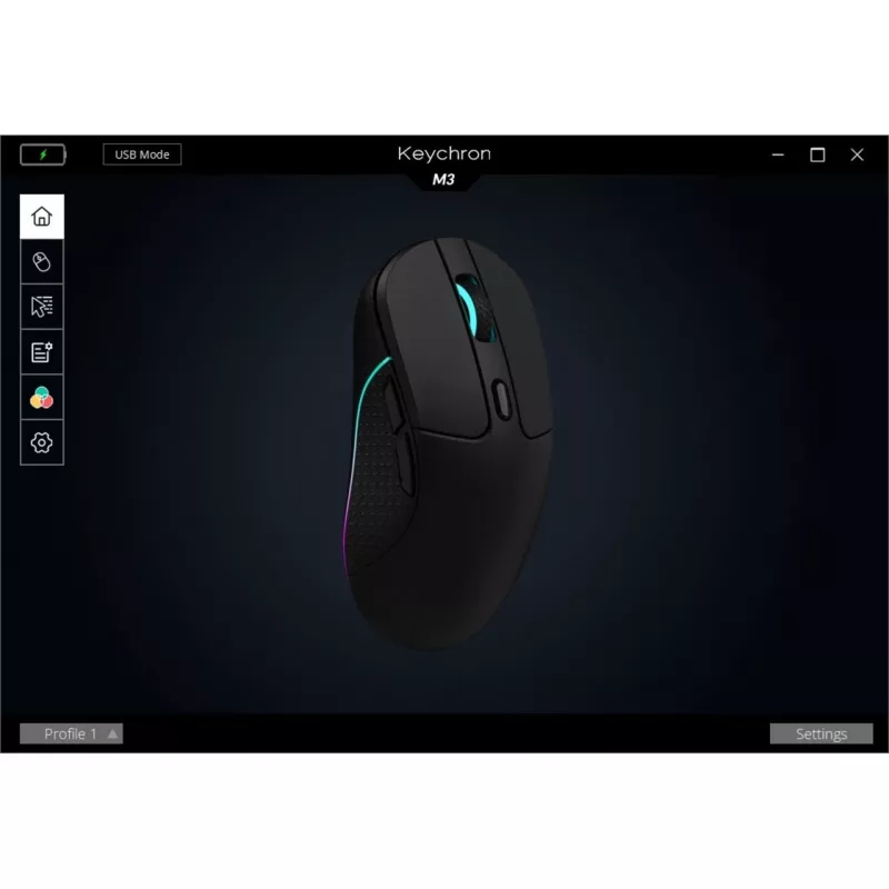 Žaidimų pelė Keychron M3 Right-hand RF Wireless + Bluetooth Optical 26000 DPI balta