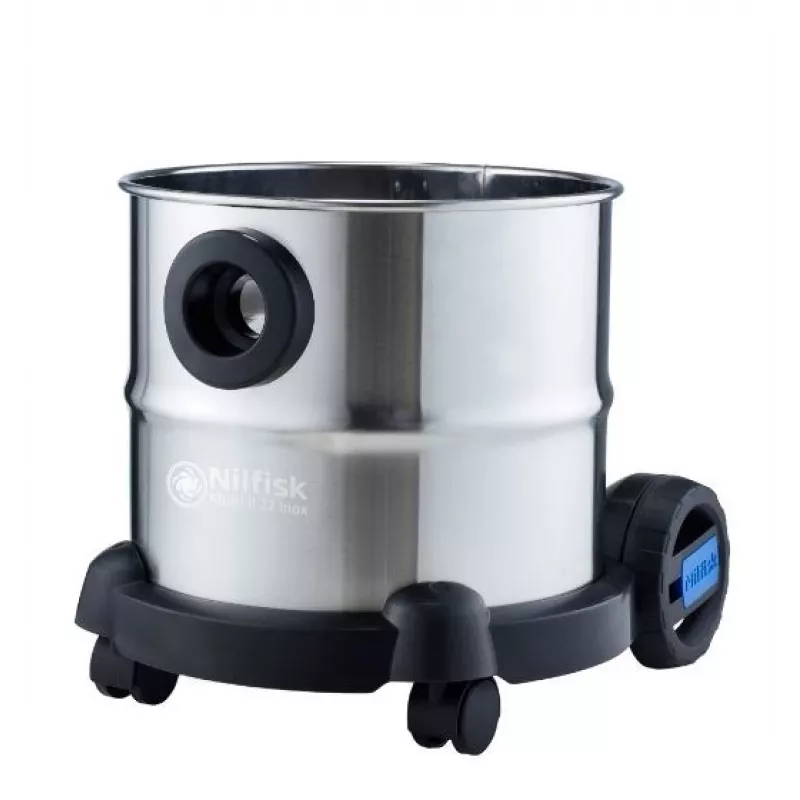 Nilfisk MULTI II 22 nerūdijančio plieno būgninis šlapio ir sauso siurblys 1200 W su dulkių maišu