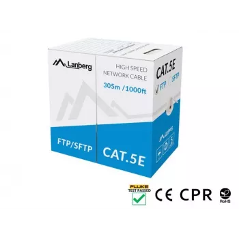 Tinklo kabelis Lanberg LCS5-11CU-0305-S RJ45 Cat5e 305 m Pilka
