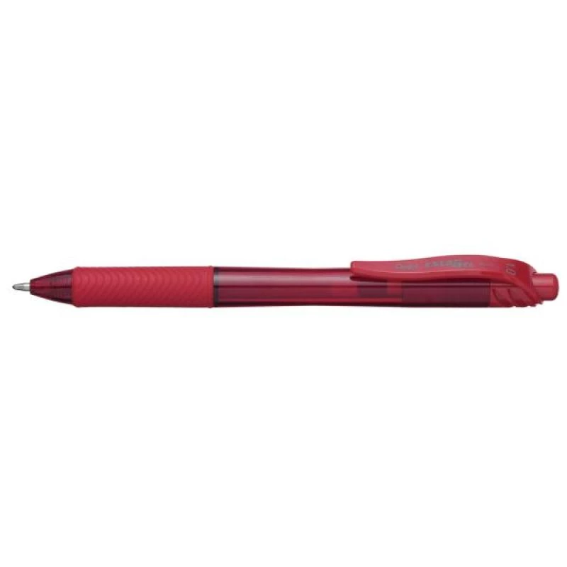 PENTEL Energel X 1.0 raudonas – užsegamas ištraukiamas rašiklis
