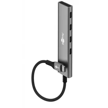 Goobay Slim 4-Port USB-Hub USB-C iki 5 Gbit/s - Kištukas > 4x Lizdas (76564)