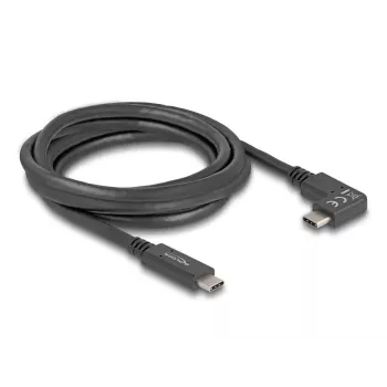 DeLOCK USB kabelis USB Type-C vyriškas į USB Type-C vyriškas kampuotas 2m 5Gbps 4K PD 60W