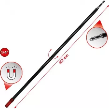 Laikiklis bitams KS Tools 514 Extra Long 1/4 colio magnetinis su greitai keičiama mova