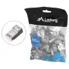 LANBERG RJ-45 kištukas PLS-5000EZ, Cat5e, F/UTP (FTP), pilkas, 100 vnt.