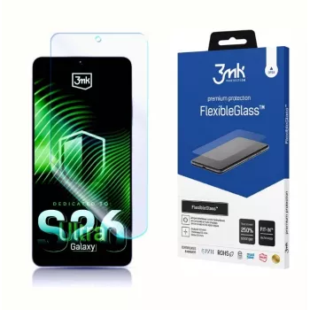 Apsauginis stiklas 3MK FlexibleGlass, skirtas Samsung Galaxy S26 Ultra – hibridinė lanksti grūdinto stiklo apsauga