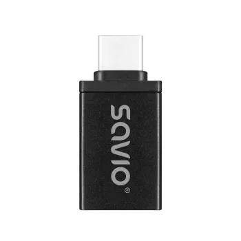 Savio AK-80 vaizdo kabelio adapteris 0 m USB A tipo USB C tipo juodas