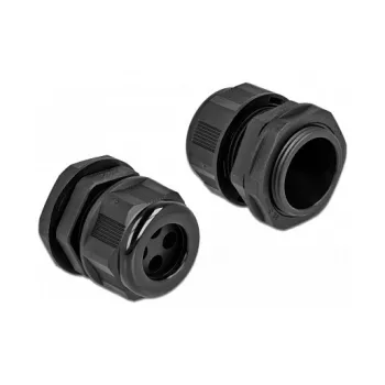 Kabelio įvadas DeLOCK 60381 Juodas Plastikas 2 vnt.